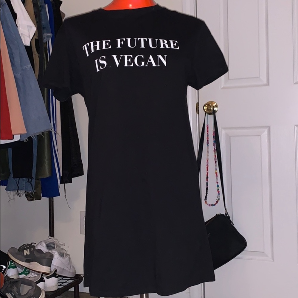 The future is vegan t shirt dress